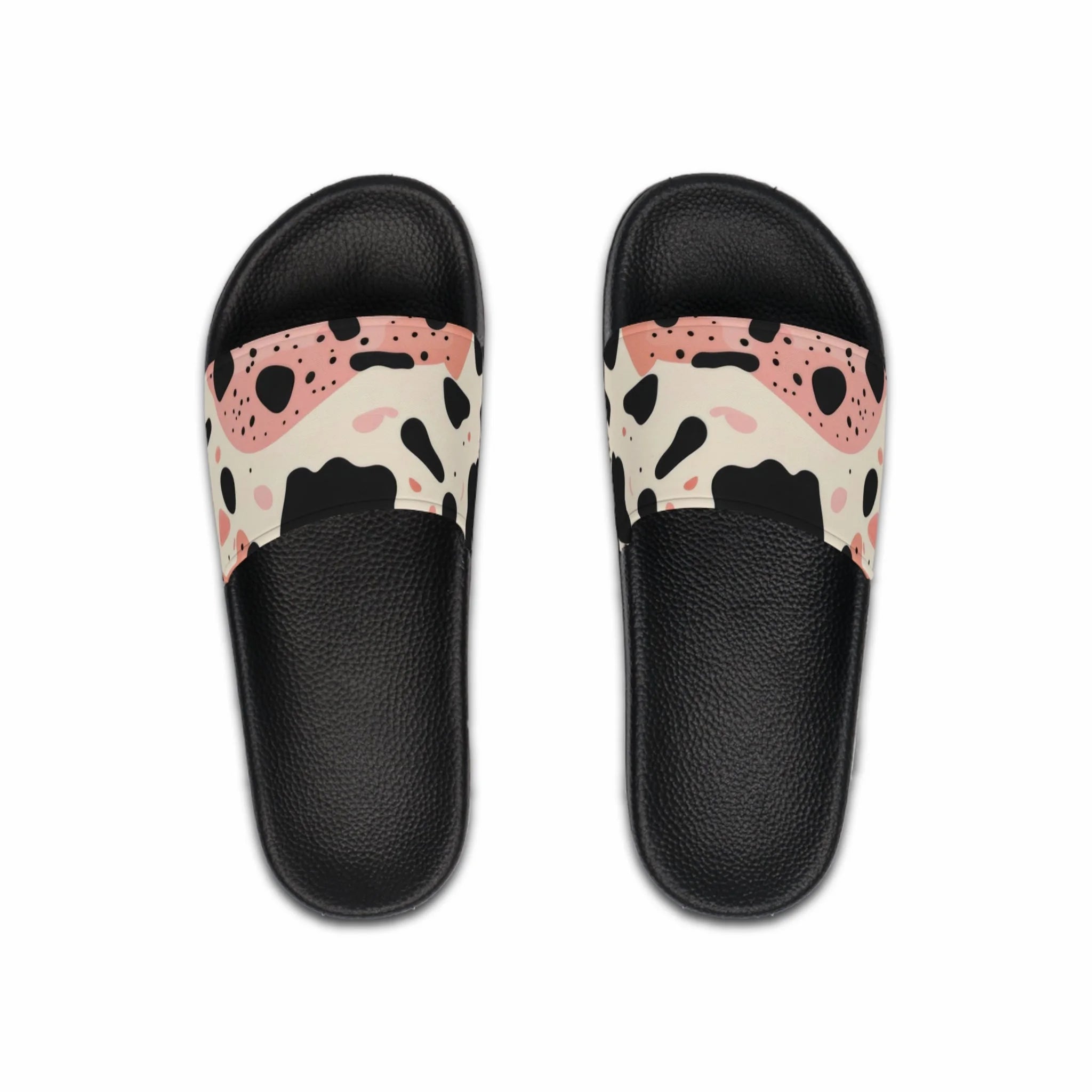 Illustration Printed Cow Print Slides for Relaxed Home Living, Artsulli - Art is Long, Life is Short, Shoes, Color, Black sole, Size, US 6, , , 85617090069682