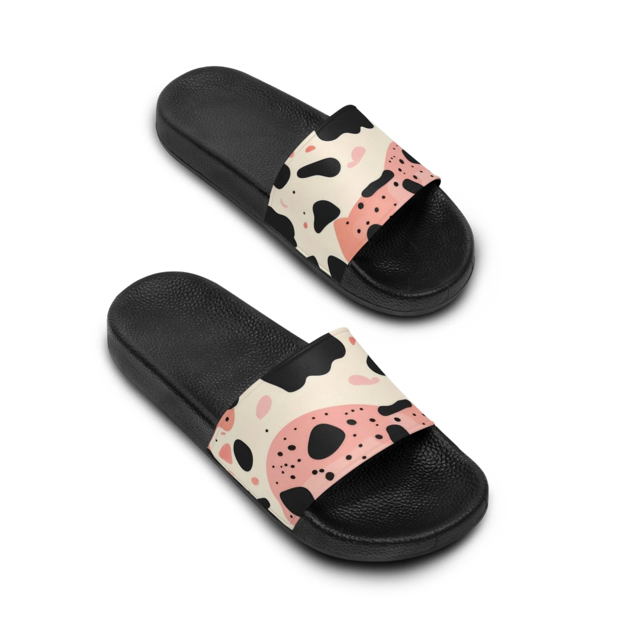 Illustration Printed Cow Print Slides for Relaxed Home Living, Artsulli - Art is Long, Life is Short, Shoes, , , , , , , 