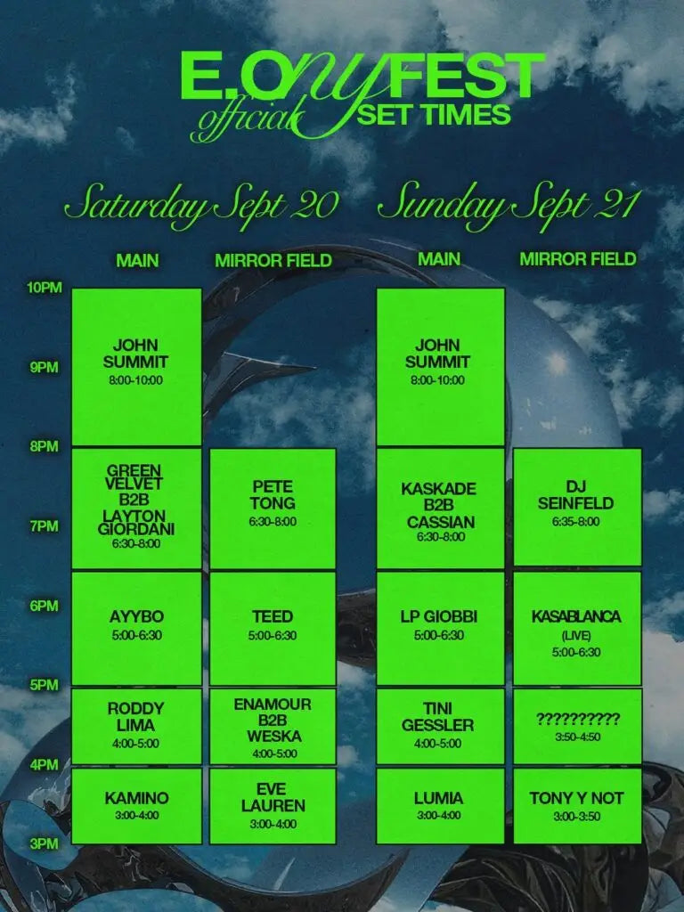 Experts Only Festival NYC 2025 - Set Times