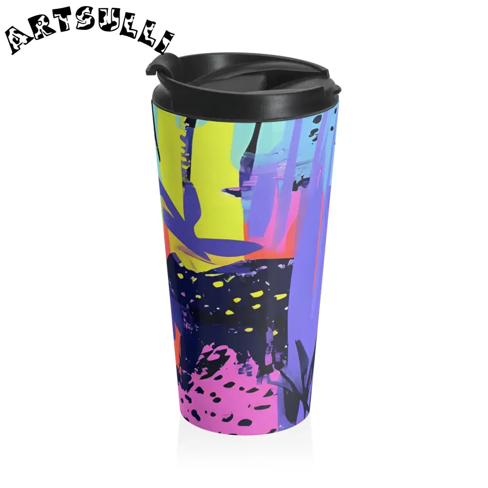 Insulated Stainless Steel Travel Mug 15oz, Artsulli - Art is Long, Life is Short, Mug, , , , , , , 