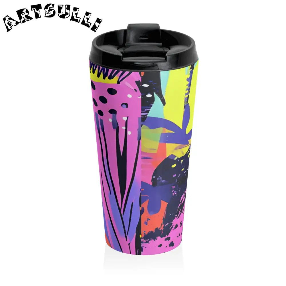 Insulated Stainless Steel Travel Mug 15oz, Artsulli - Art is Long, Life is Short, Mug, , , , , , , 