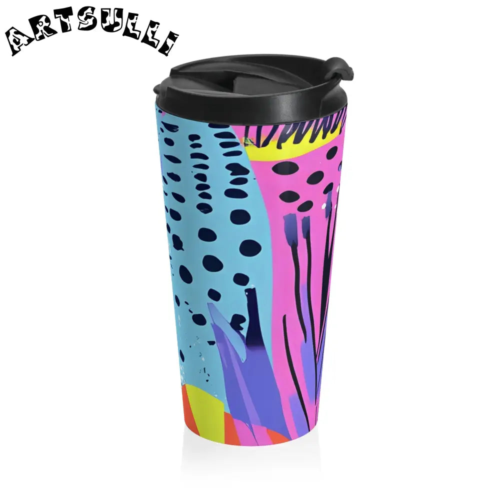 Insulated Stainless Steel Travel Mug 15oz, Artsulli - Art is Long, Life is Short, Mug, , , , , , , 