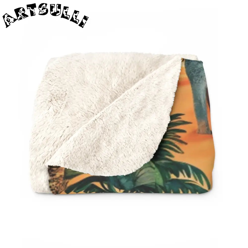 JAKKOUTTHEBXX Jungle Cats Sherpa Fleece Blanket 2025