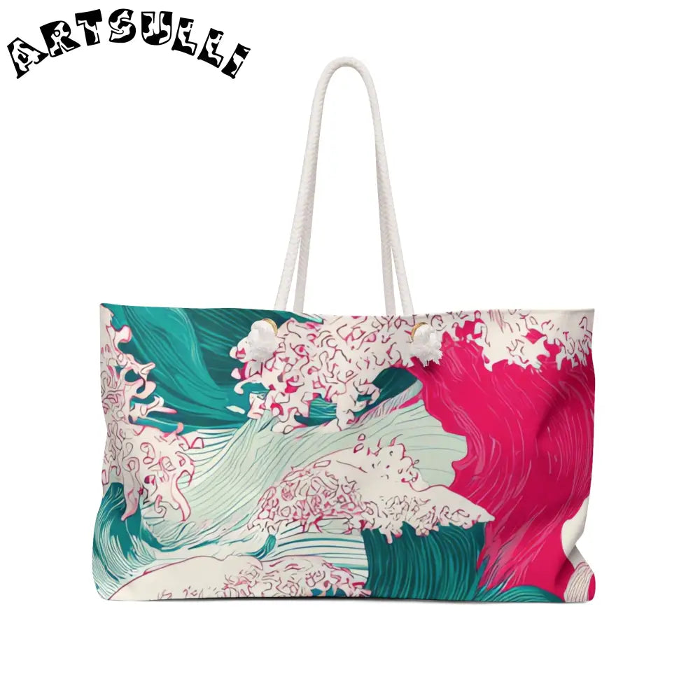 Kawaii Storm Silk Oversized Weekender Tote, Artsulli - Art is Long, Life is Short, Bags, Size, 24" × 13", , , , , 23612796451701405914
