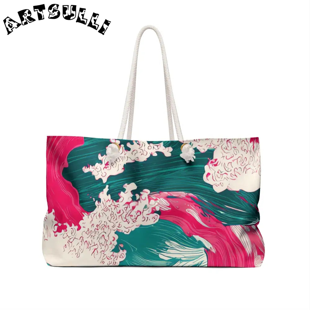 Kawaii Storm Silk Oversized Weekender Tote, Artsulli - Art is Long, Life is Short, Bags, , , , , , , 