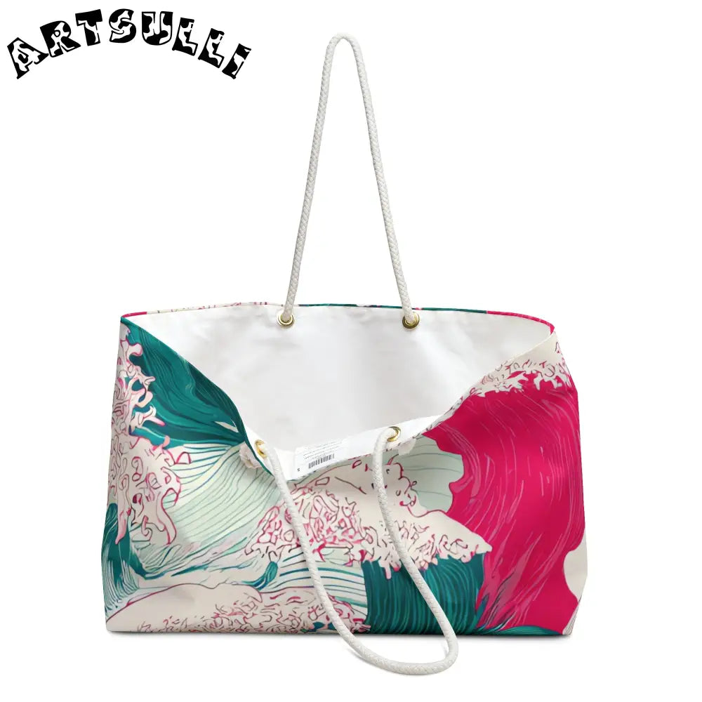 Kawaii Storm Silk Oversized Weekender Tote, Artsulli - Art is Long, Life is Short, Bags, , , , , , , 