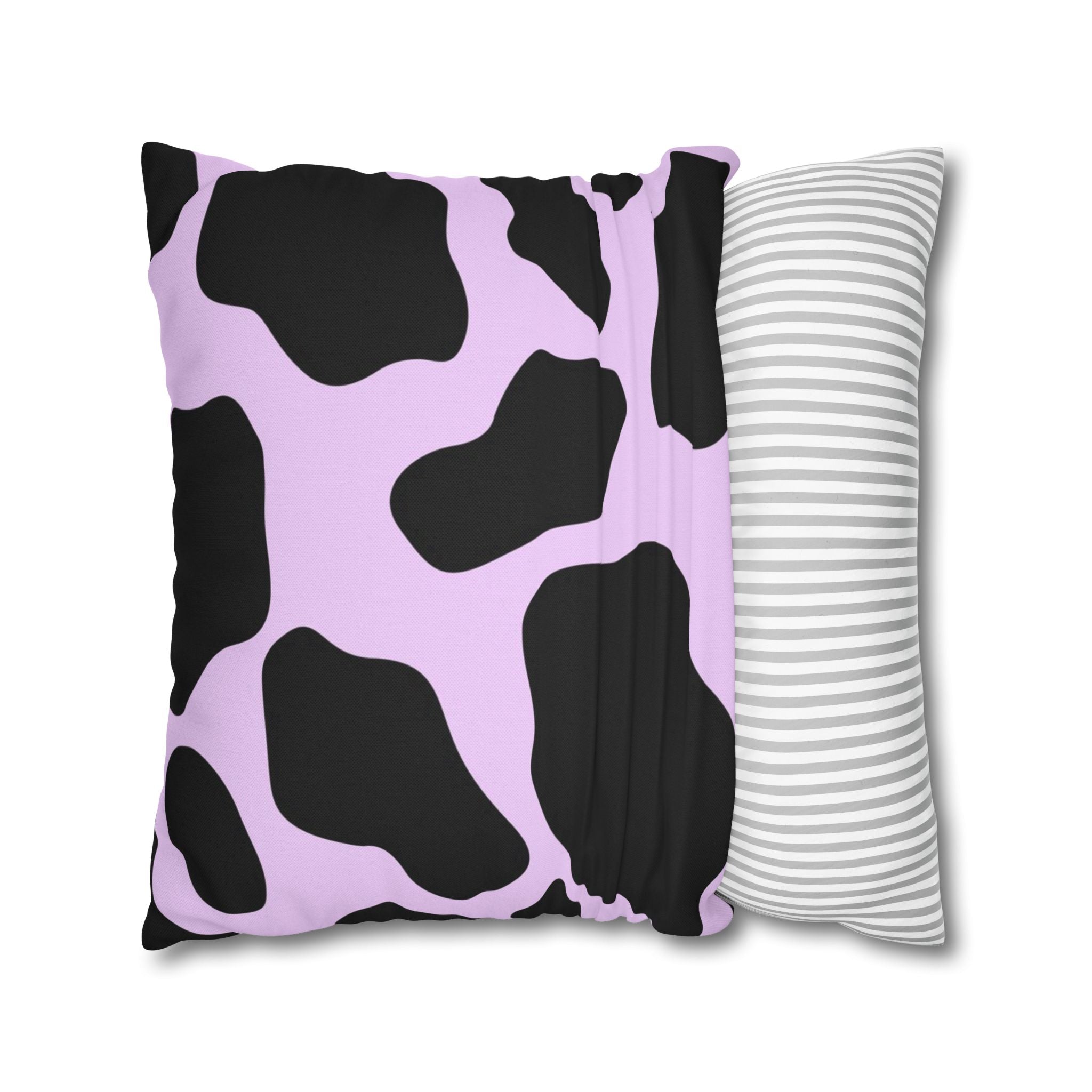 Lavender and Black Cow Print Throw Pillow, Artsulli - Art is Long, Life is Short, Home Decor, , , , , , , 