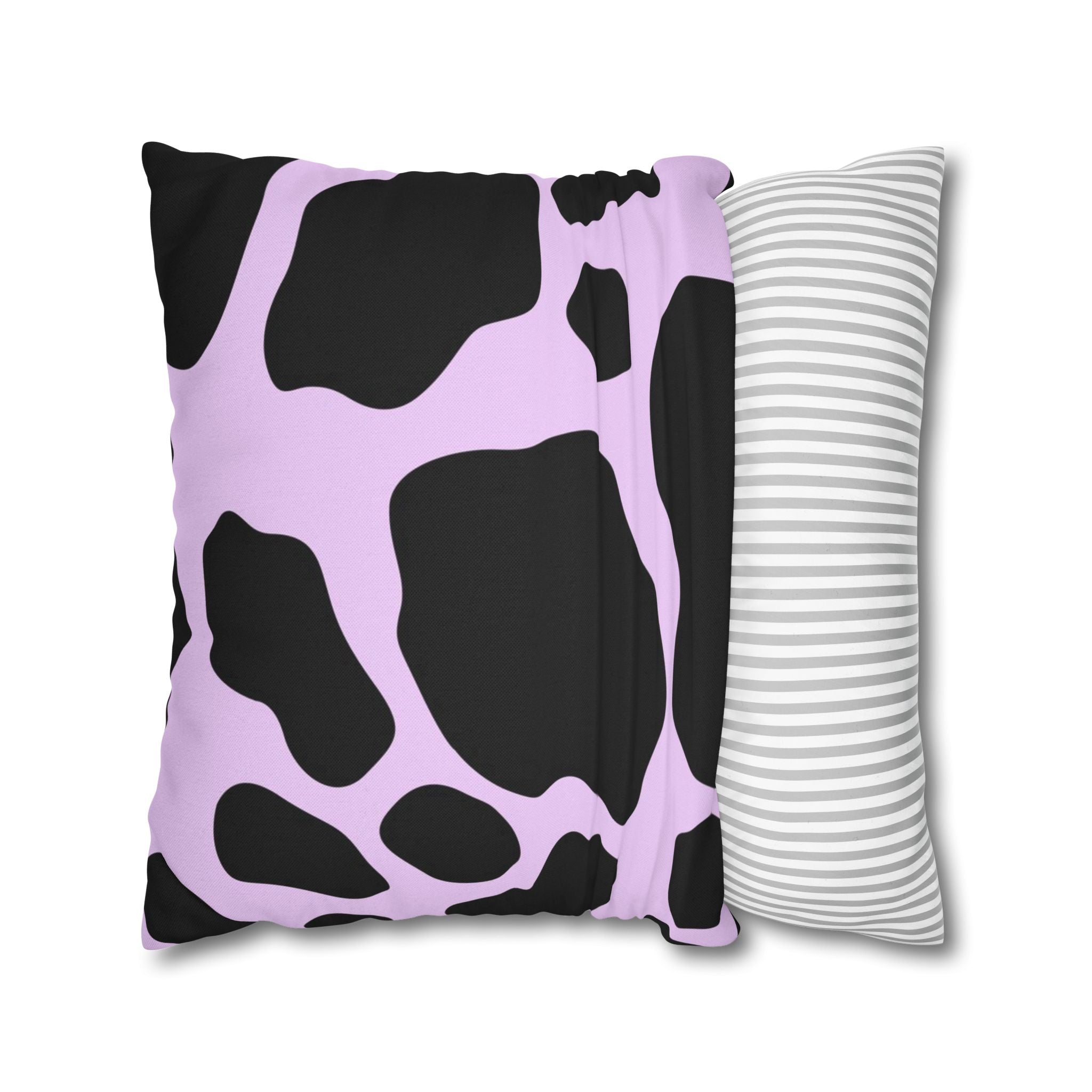 Lavender and Black Cow Print Throw Pillow, Artsulli - Art is Long, Life is Short, Home Decor, , , , , , , 