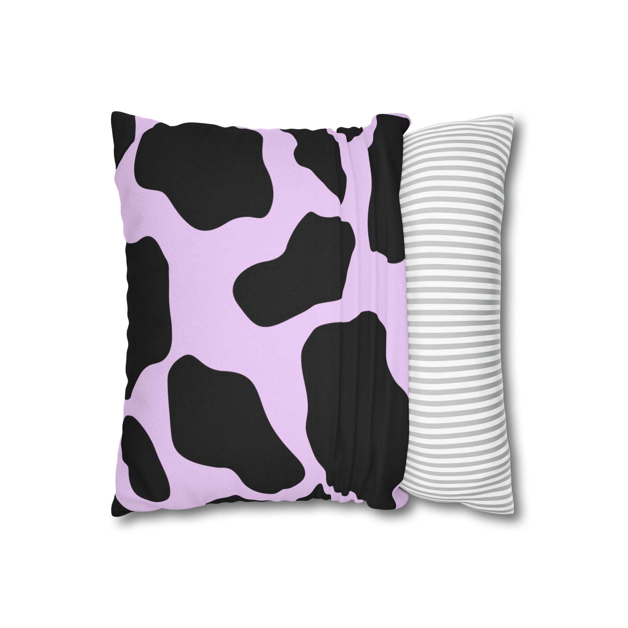 Lavender and Black Cow Print Throw Pillow, Artsulli - Art is Long, Life is Short, Home Decor, , , , , , , 