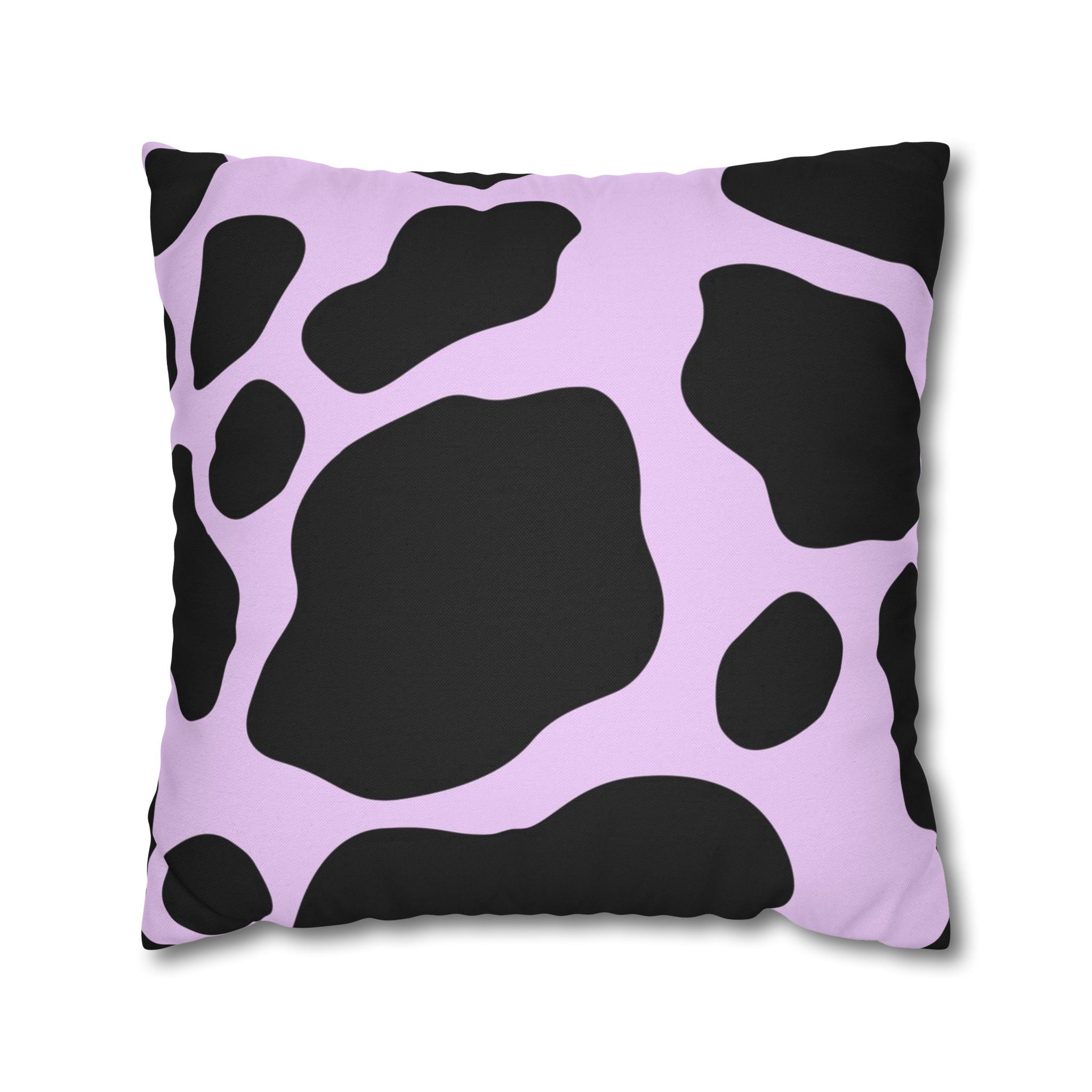 Lavender and Black Cow Print Throw Pillow, Artsulli - Art is Long, Life is Short, Home Decor, Size, 20" × 20", , , , , 10209231939736328477