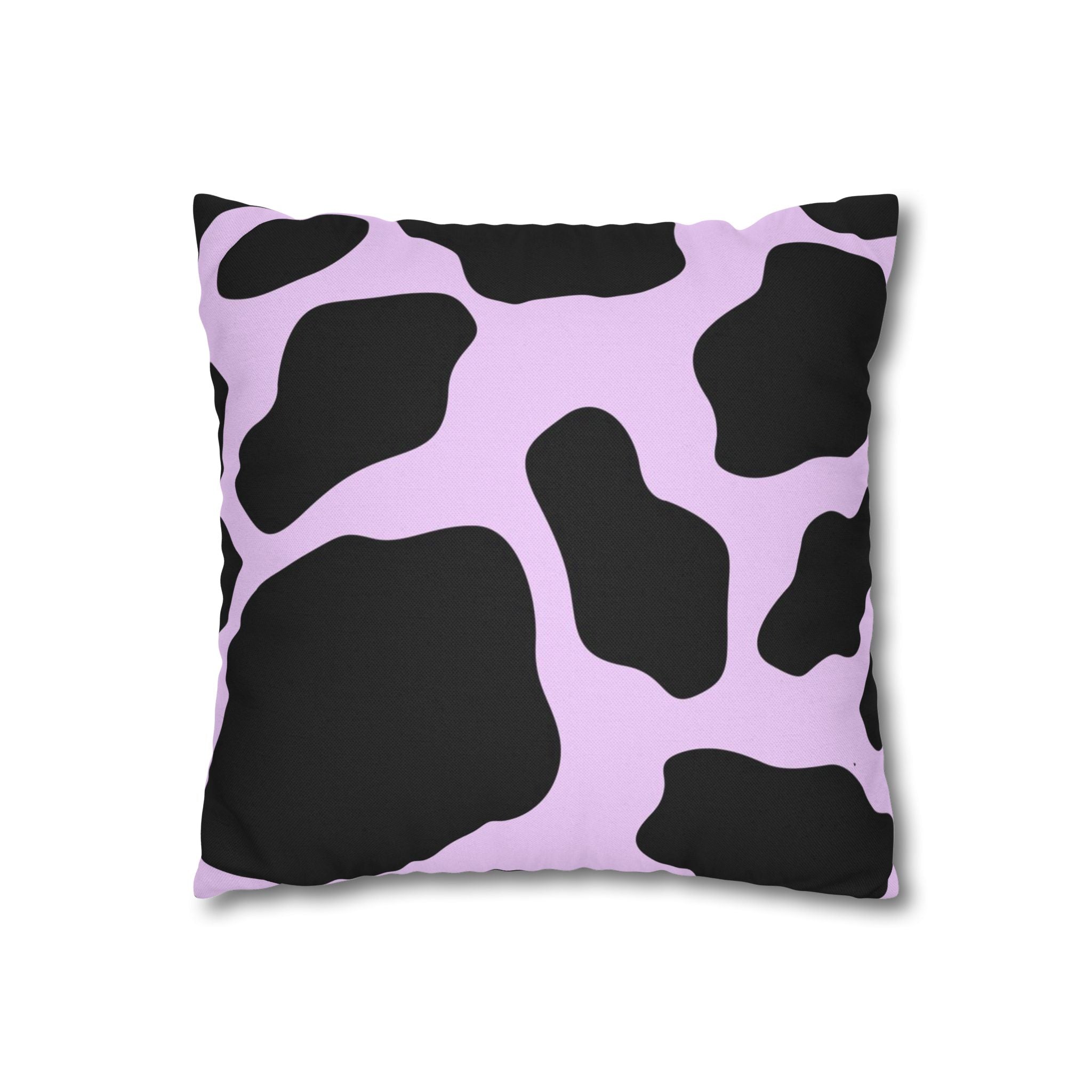 Lavender and Black Cow Print Throw Pillow, Artsulli - Art is Long, Life is Short, Home Decor, , , , , , , 