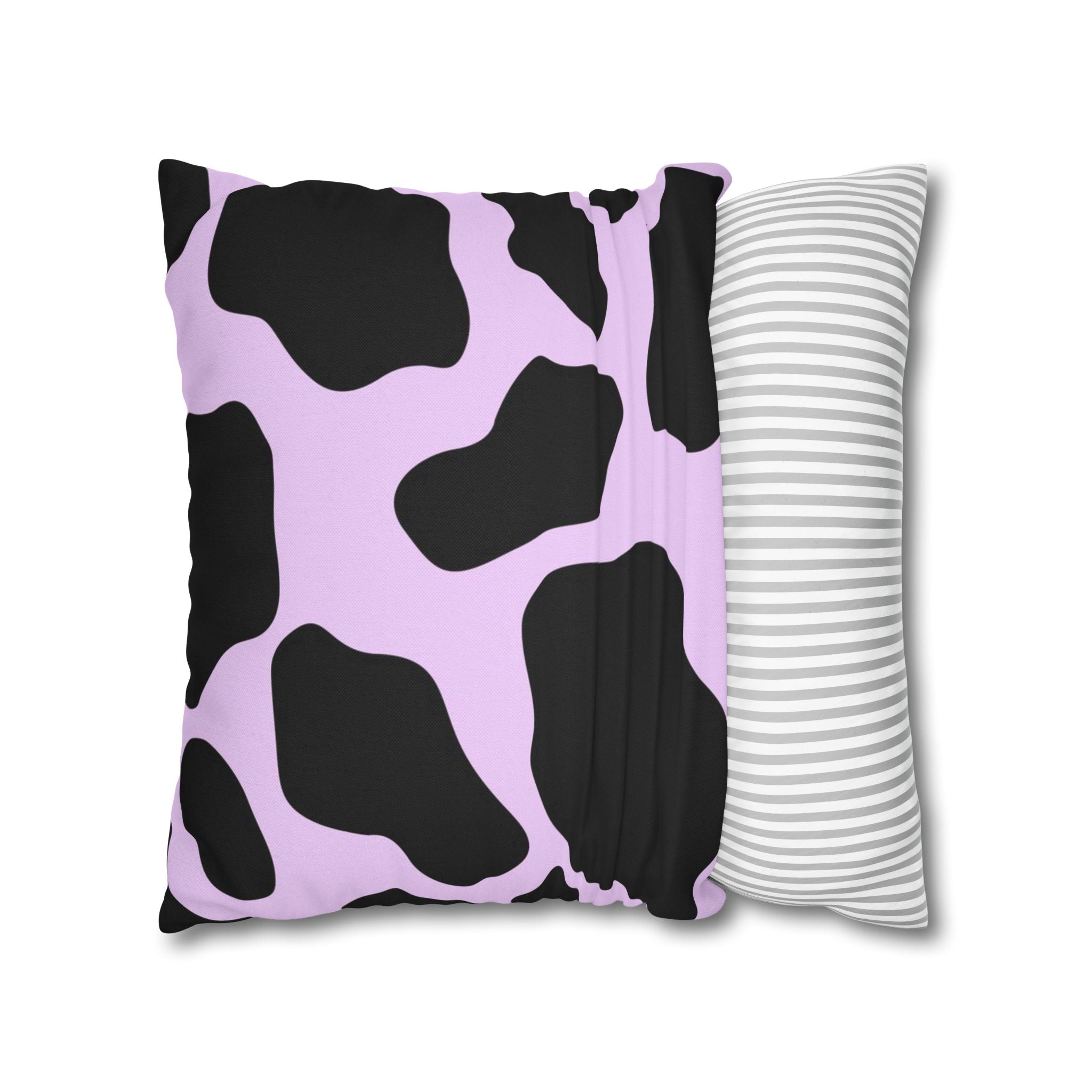 Lavender and Black Cow Print Throw Pillow, Artsulli - Art is Long, Life is Short, Home Decor, , , , , , , 