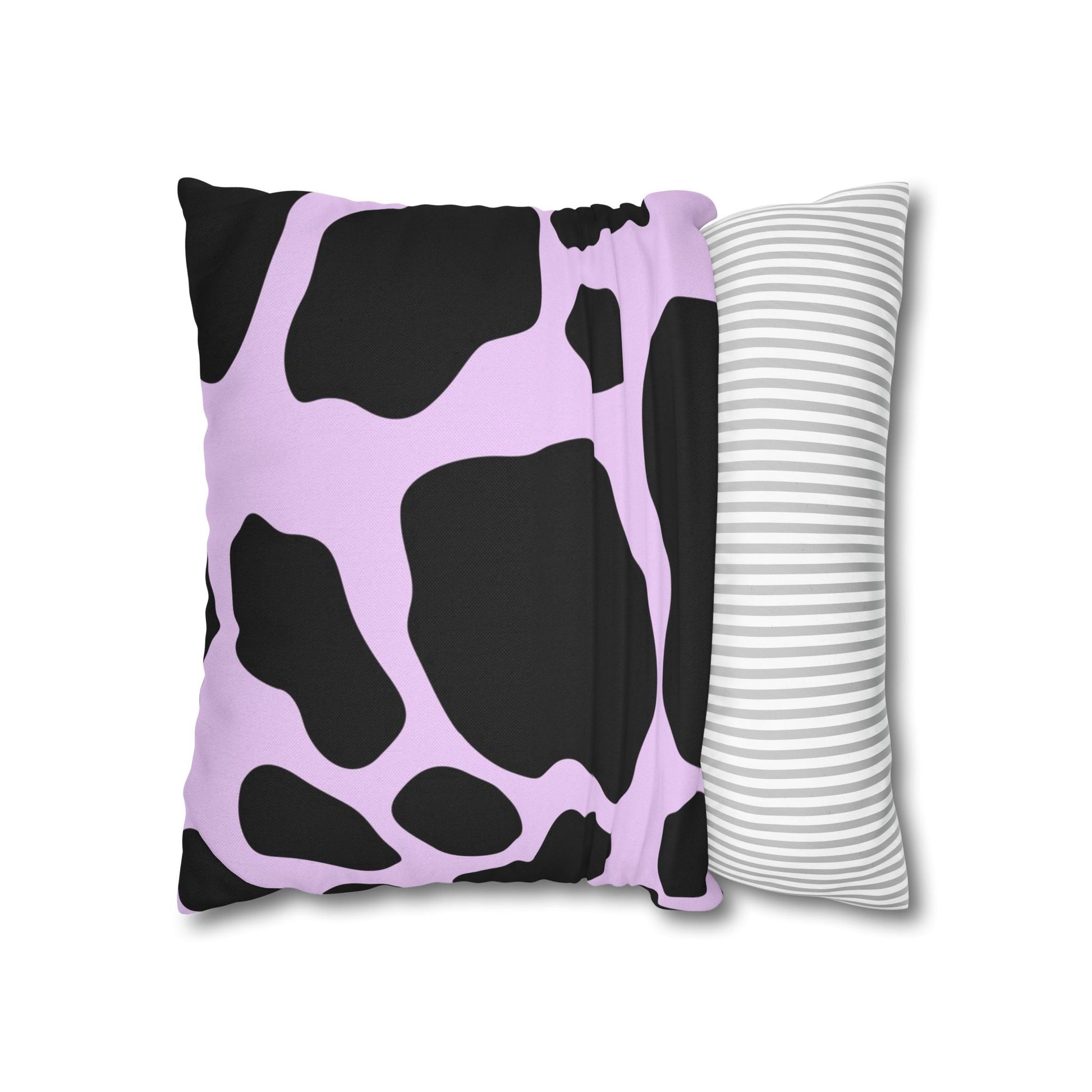 Lavender and Black Cow Print Throw Pillow, Artsulli - Art is Long, Life is Short, Home Decor, , , , , , , 
