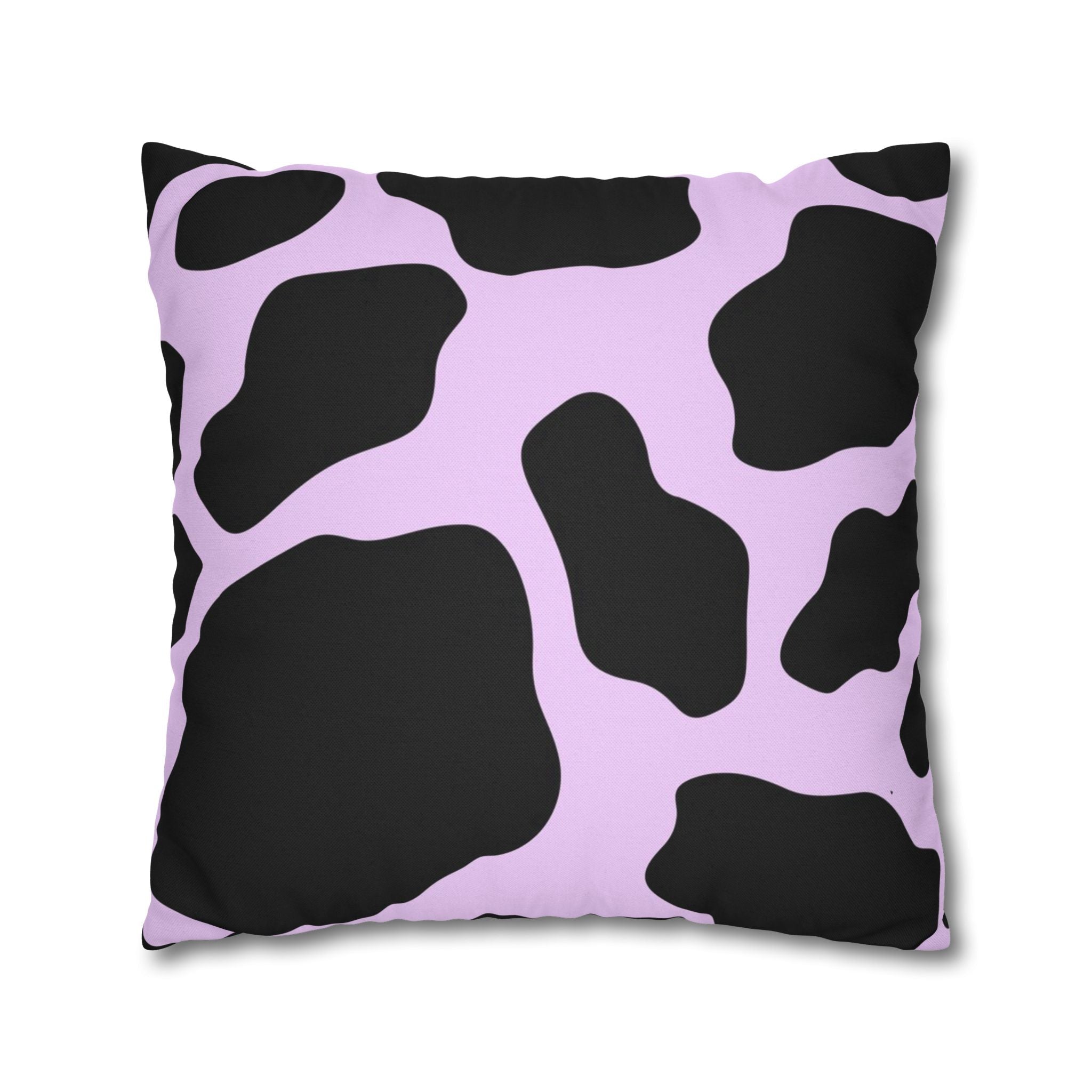 Lavender and Black Cow Print Throw Pillow, Artsulli - Art is Long, Life is Short, Home Decor, , , , , , , 