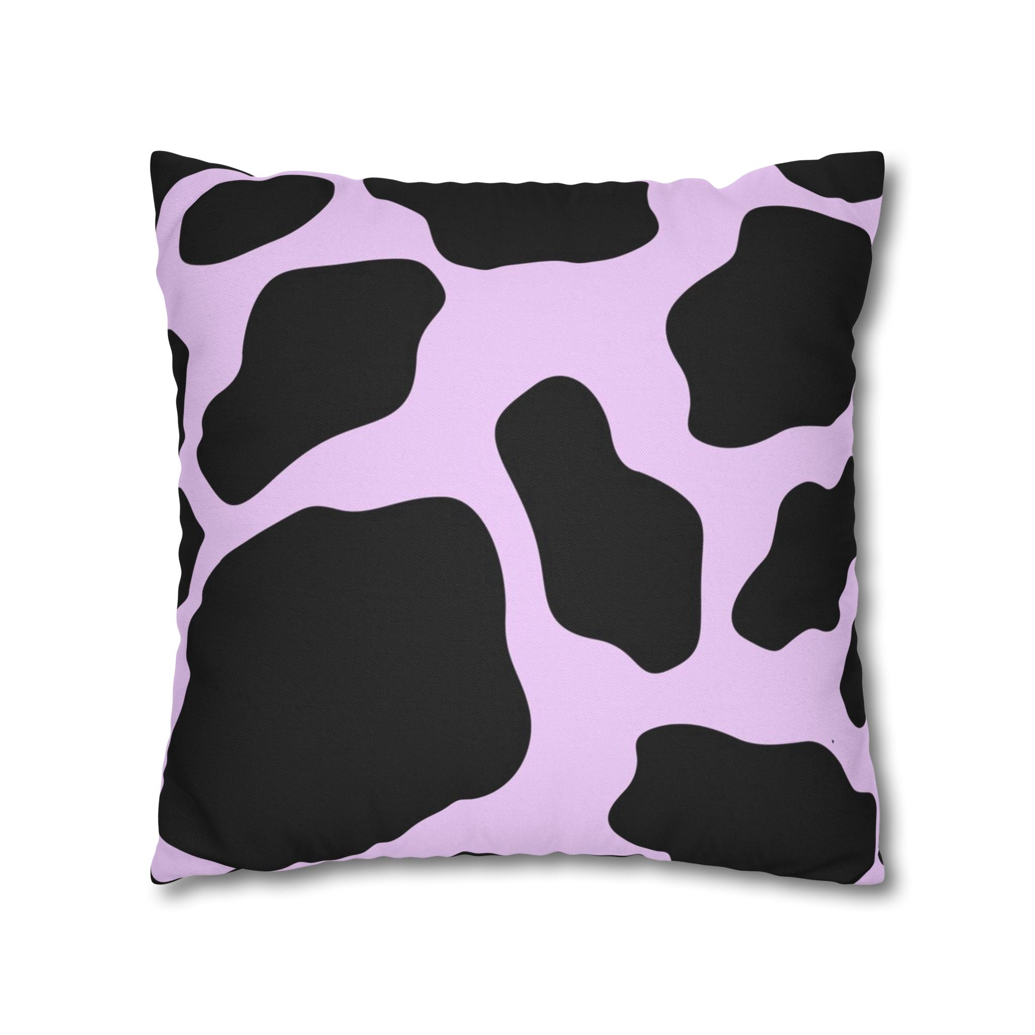 Lavender and Black Cow Print Throw Pillow, Artsulli - Art is Long, Life is Short, Home Decor, , , , , , , 