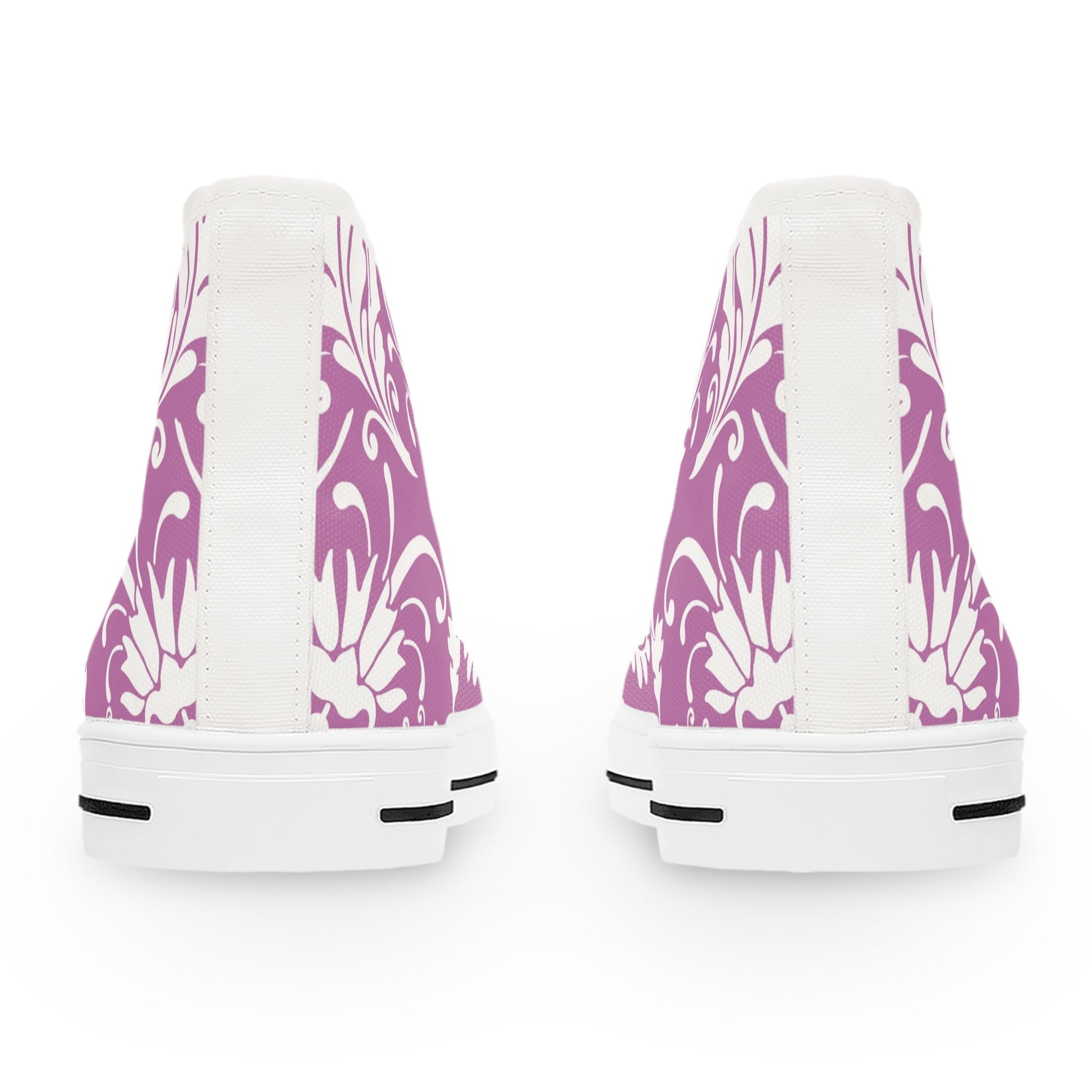 Lavender Floral Damask High Top Sneakers, Artsulli - Art is Long, Life is Short, Shoes, , , , , , , 