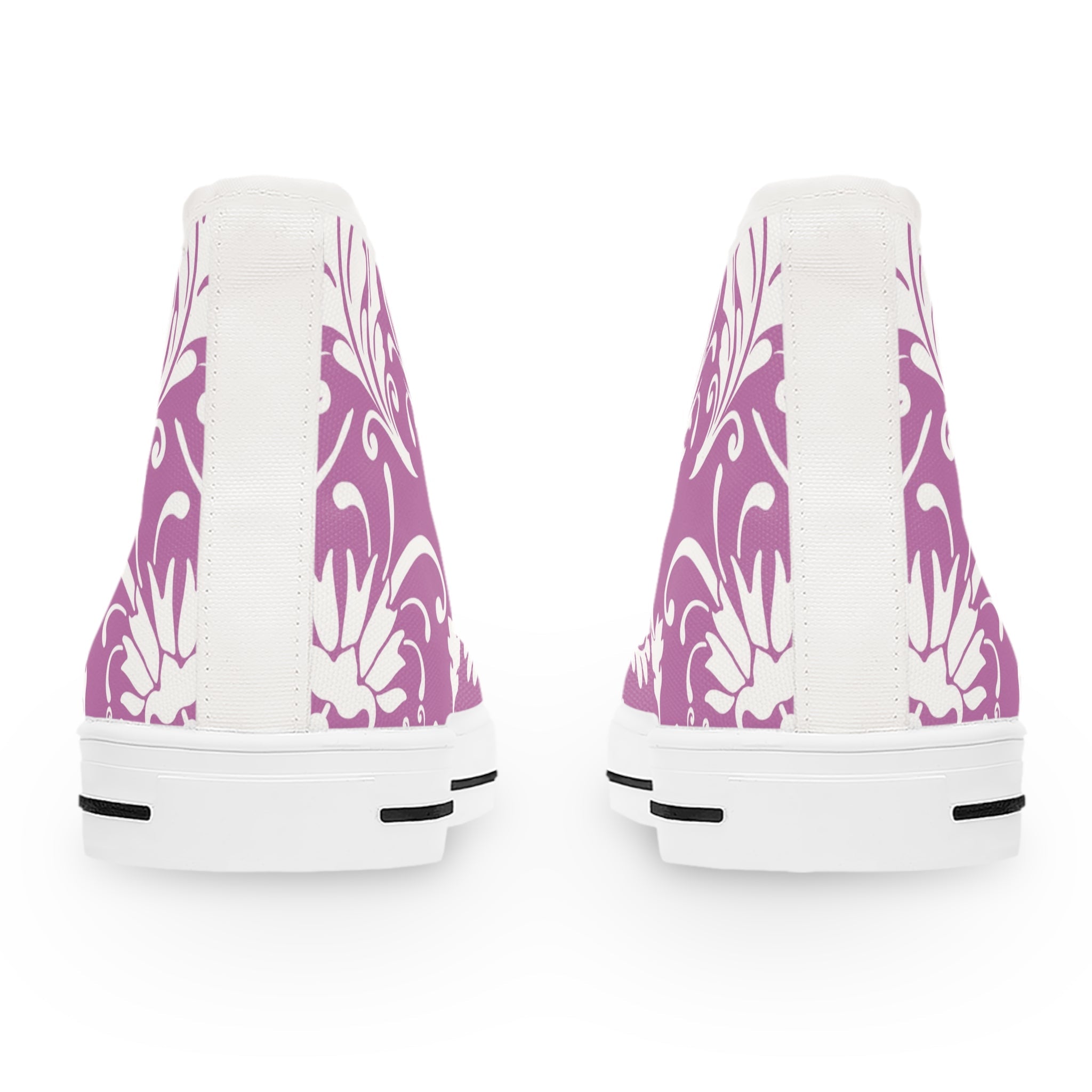 Lavender Floral Damask High Top Sneakers, Artsulli - Art is Long, Life is Short, Shoes, , , , , , , 