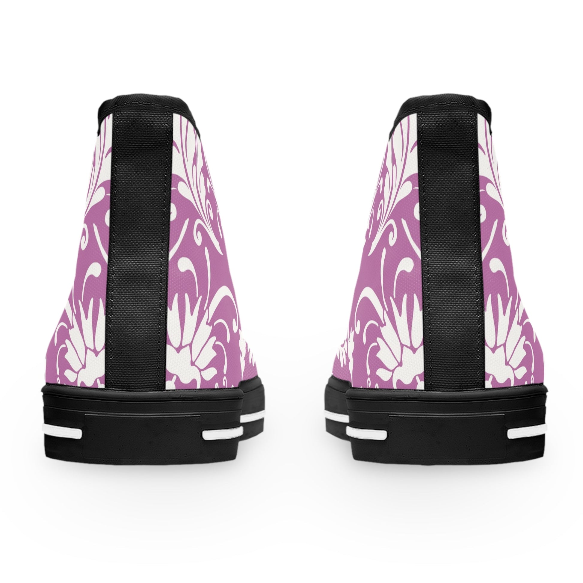 Lavender Floral Damask High Top Sneakers, Artsulli - Art is Long, Life is Short, Shoes, , , , , , , 