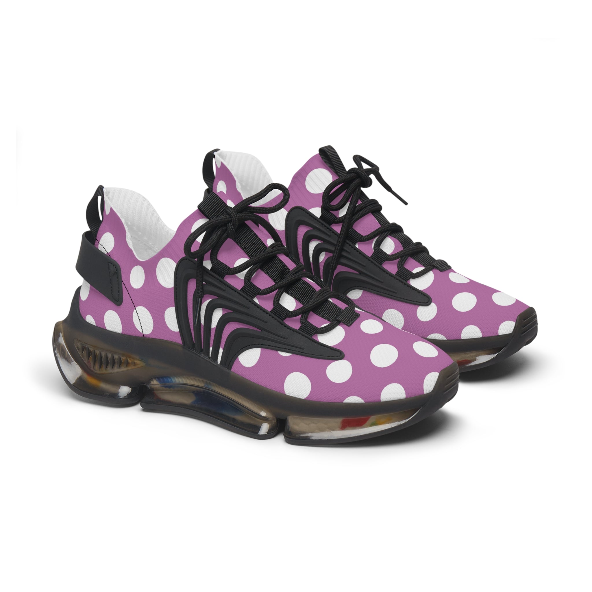 Lavender Polka Dot Mesh Sneakers, Artsulli - Art is Long, Life is Short, Shoes, Color, Black sole, Size, US 5.5, , , 22992433802336359537