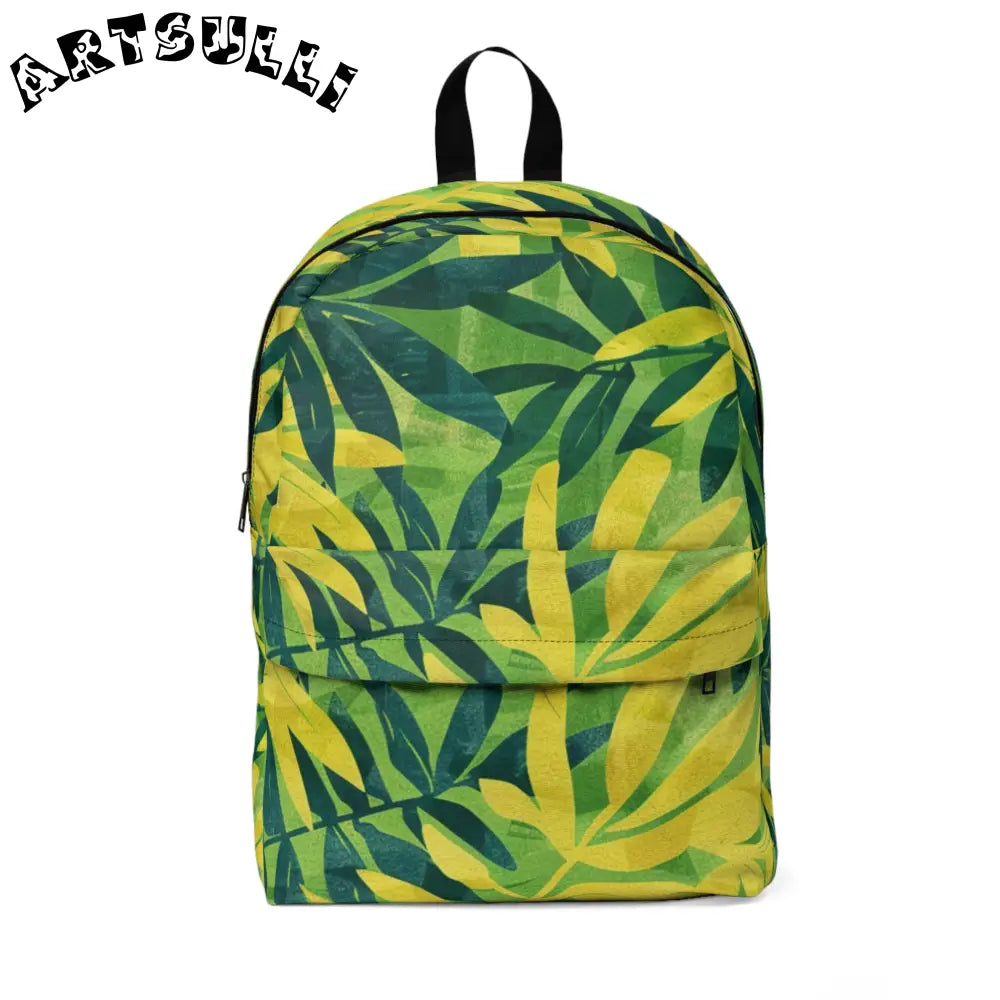 Leaf Print Backpack for All Day Carrying Comfort, Artsulli - Art is Long, Life is Short, Bags, Size, One size, , , , , 12599890436305509750