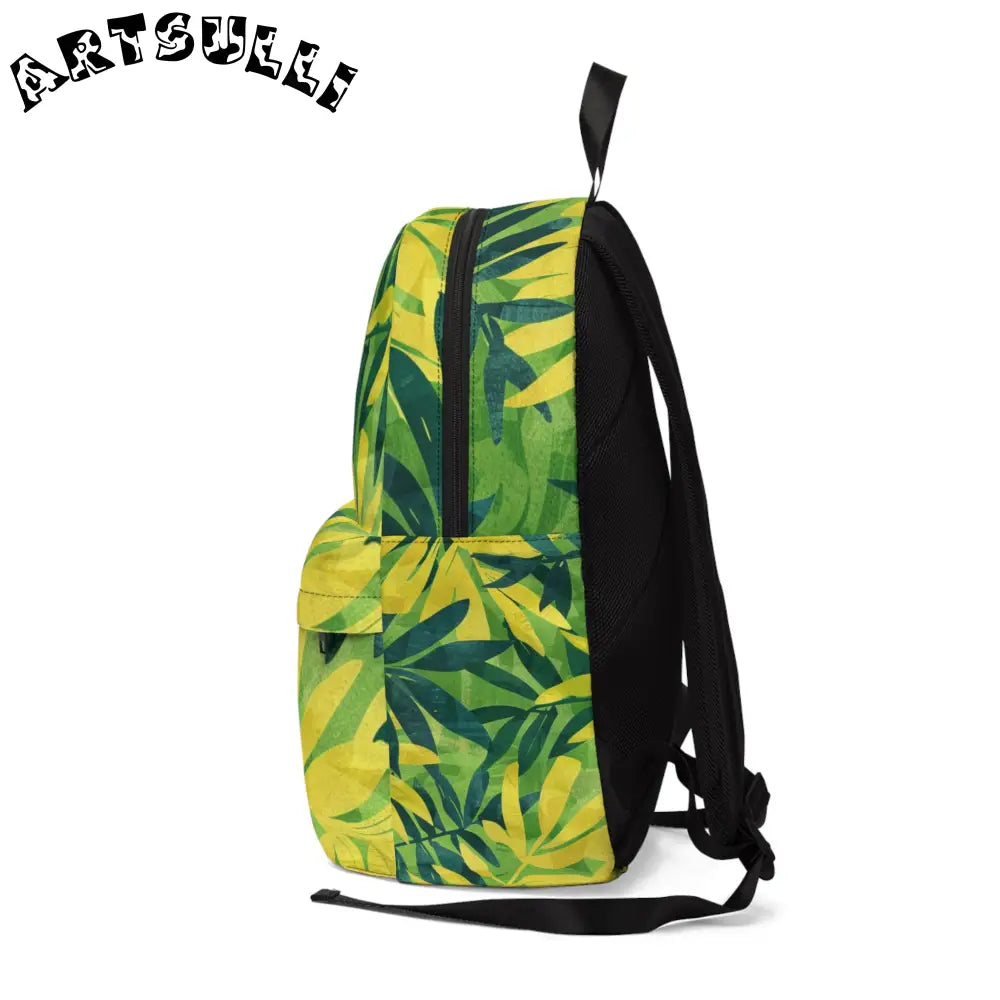 JAKKOUTTHEBXX Leaf Print Backpack for All Day Carrying Comfort 2025