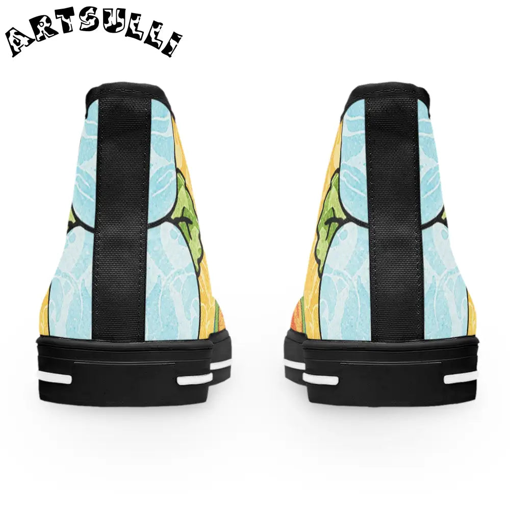 Leafy Breathable Polyester Canvas Women’s High Tops, Artsulli - Art is Long, Life is Short, Shoes, , , , , , , 