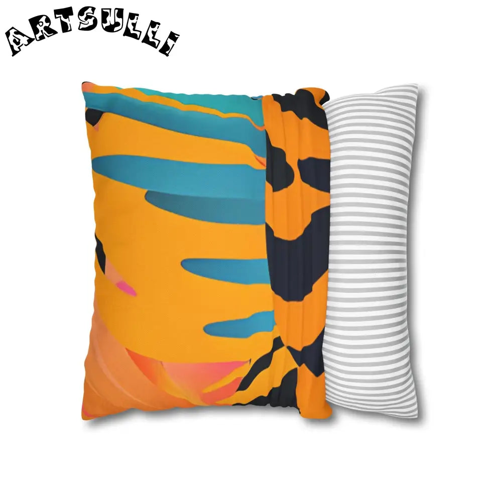 JAKKOUTTHEBXX Leaves x Tiger Abstract Art Throw Pillowcase 2025