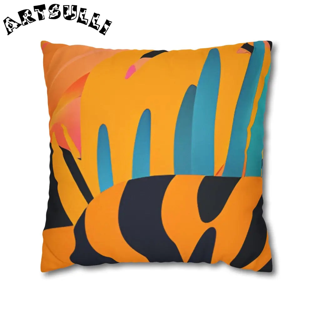 JAKKOUTTHEBXX Leaves x Tiger Abstract Art Throw Pillowcase 2025