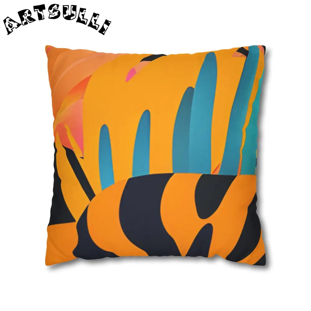 JAKKOUTTHEBXX Leaves x Tiger Abstract Art Throw Pillowcase 2025