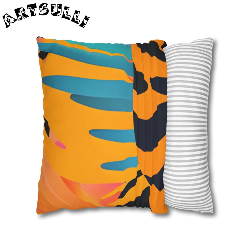 JAKKOUTTHEBXX Leaves x Tiger Abstract Art Throw Pillowcase 2025