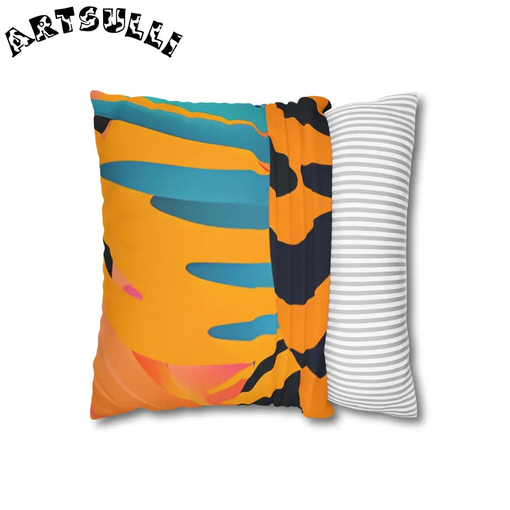 JAKKOUTTHEBXX Leaves x Tiger Abstract Art Throw Pillowcase 2025