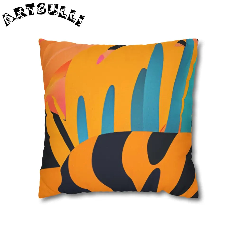 JAKKOUTTHEBXX Leaves x Tiger Abstract Art Throw Pillowcase 2025