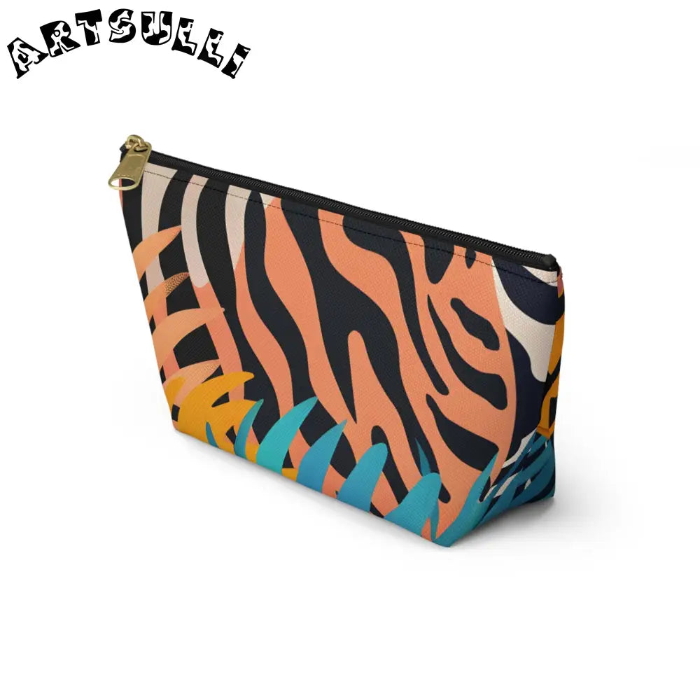 Leaves x Zebra T-Bottom Pouch, Artsulli - Art is Long, Life is Short, Bags, , , , , , , 