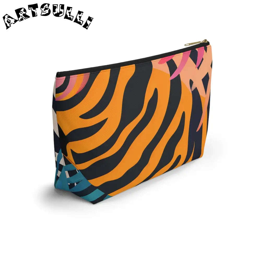 Leaves x Zebra T-Bottom Pouch, Artsulli - Art is Long, Life is Short, Bags, , , , , , , 