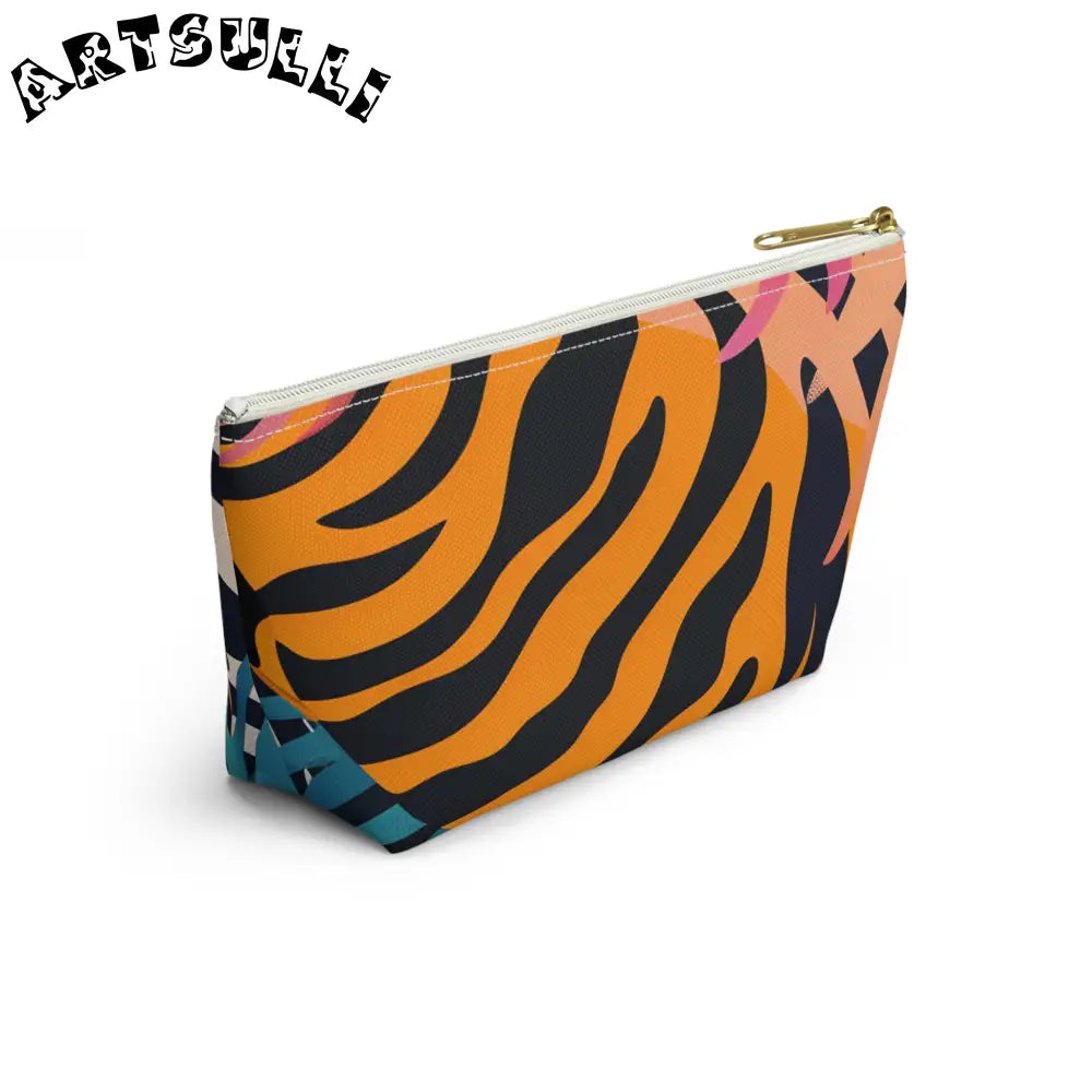 Leaves x Zebra T-Bottom Pouch, Artsulli - Art is Long, Life is Short, Bags, , , , , , , 