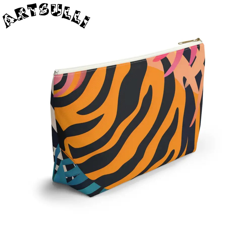 Leaves x Zebra T-Bottom Pouch, Artsulli - Art is Long, Life is Short, Bags, , , , , , , 