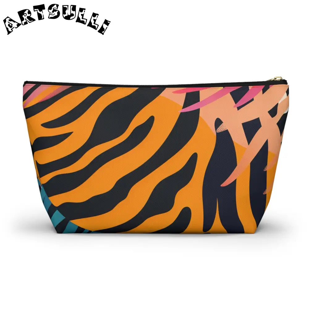 Leaves x Zebra T-Bottom Pouch, Artsulli - Art is Long, Life is Short, Bags, , , , , , , 