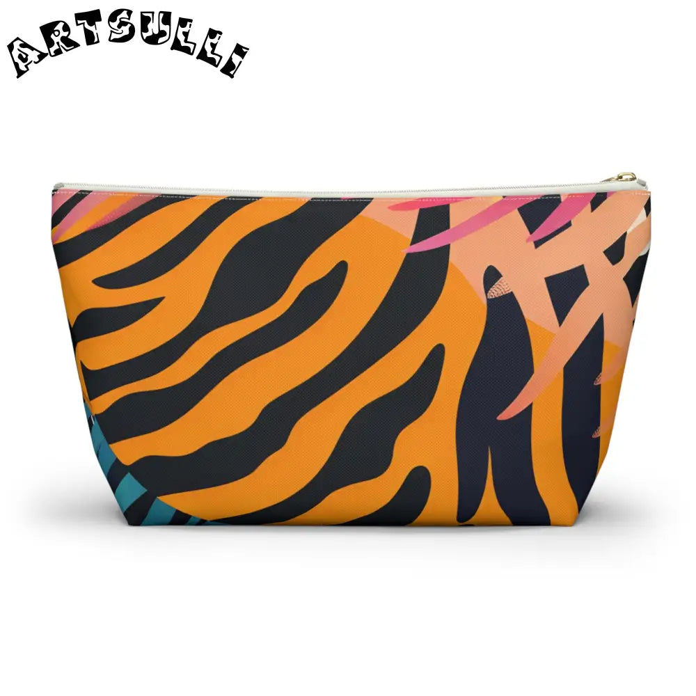 Leaves x Zebra T-Bottom Pouch, Artsulli - Art is Long, Life is Short, Bags, , , , , , , 