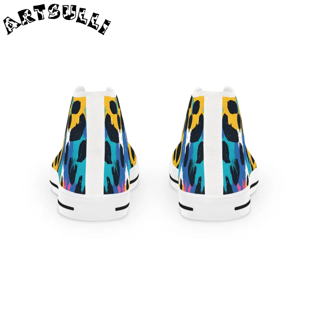 Leopard High Tops Polyester Canvas Featuring PU Leather, Artsulli - Art is Long, Life is Short, Shoes, , , , , , , 