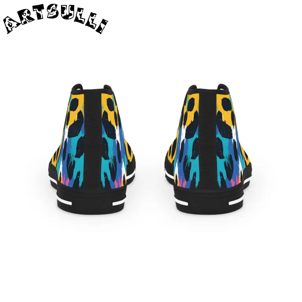 Leopard High Tops Polyester Canvas Featuring PU Leather, Artsulli - Art is Long, Life is Short, Shoes, , , , , , , 