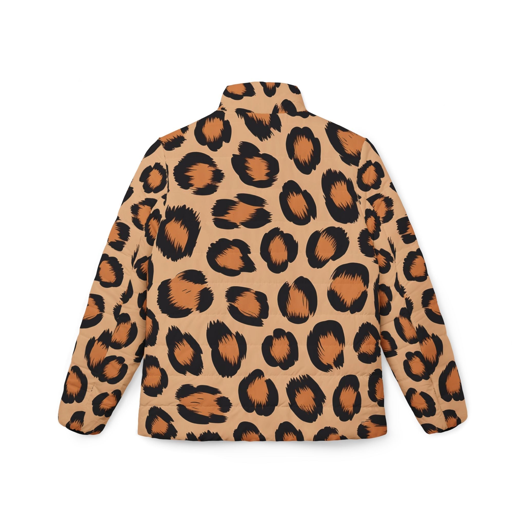 Leopard Illustration Printed Puffer Jacket, Artsulli - Art is Long, Life is Short, All Over Prints, , , , , , , 