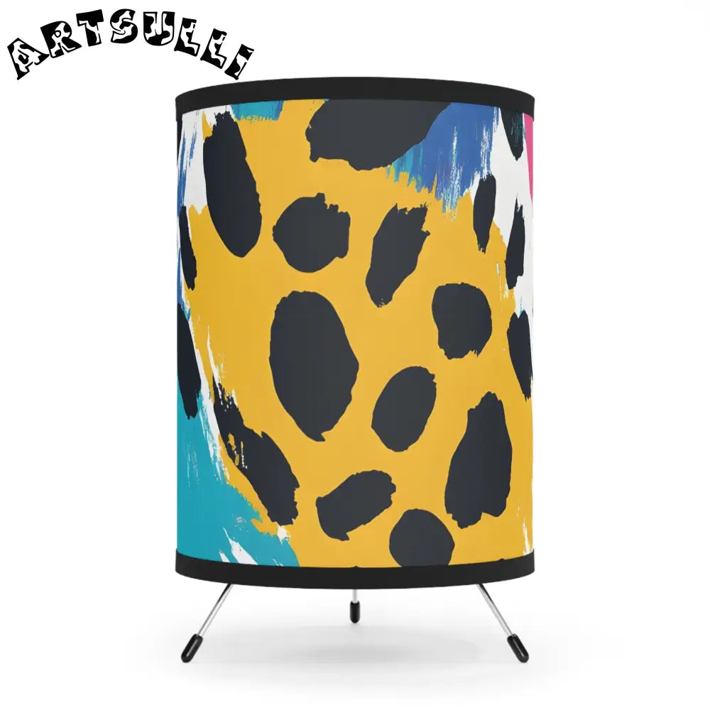 Leopard Illustration Printed Tripod Lamp, Artsulli - Art is Long, Life is Short, Home Decor, Size, One size, Color, Black, , , 10434292640139002249