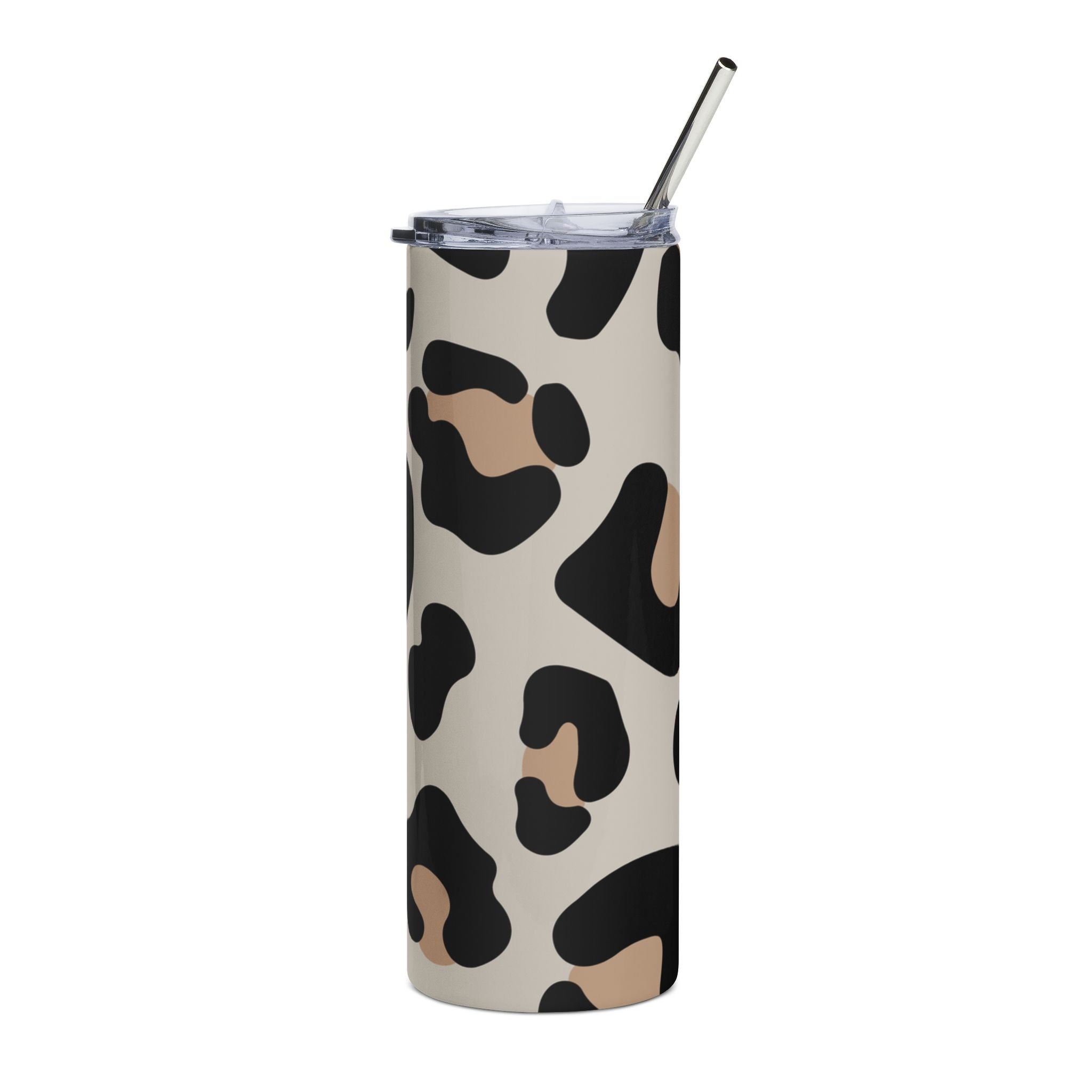 Leopard Print 20 oz Stainless Steel Tumbler, Artsulli - Art is Long, Life is Short, Mug, , , , , , , 
