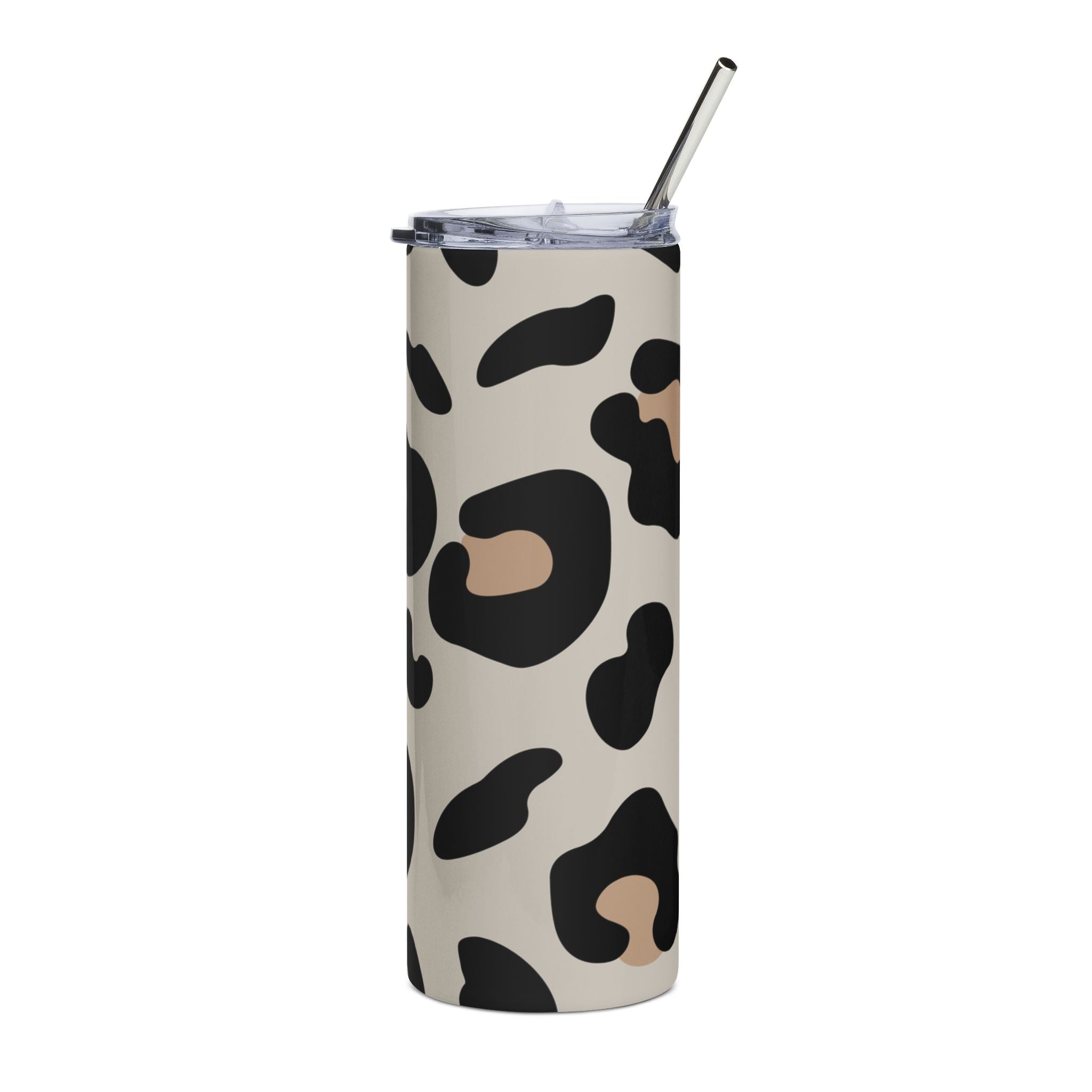 Leopard Print 20 oz Stainless Steel Tumbler, Artsulli - Art is Long, Life is Short, Mug, Size, 20oz, Color, White, , , 16673353843908402614