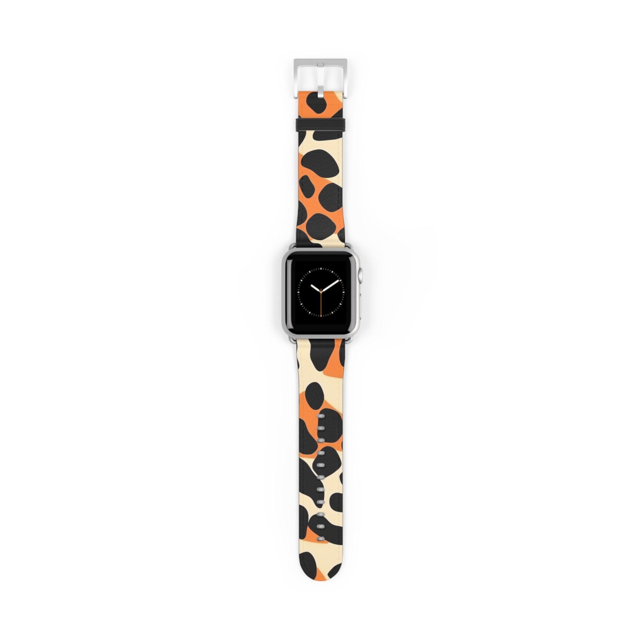 Leopard Print Apple Watch Band, Artsulli - Art is Long, Life is Short, Accessories, Size, 38 - 41 mm, Color, Silver Matte, , , 14050285809717975917