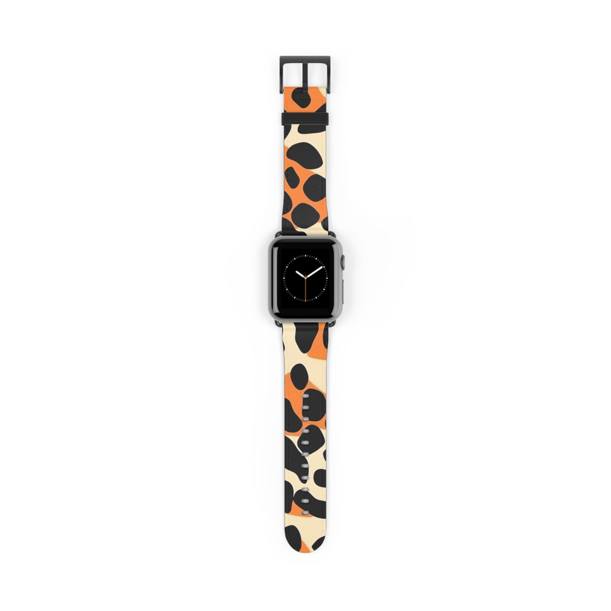 Leopard Print Apple Watch Band, Artsulli - Art is Long, Life is Short, Accessories, Size, 38 - 41 mm, Color, Black Matte, , , 49246874500848939973