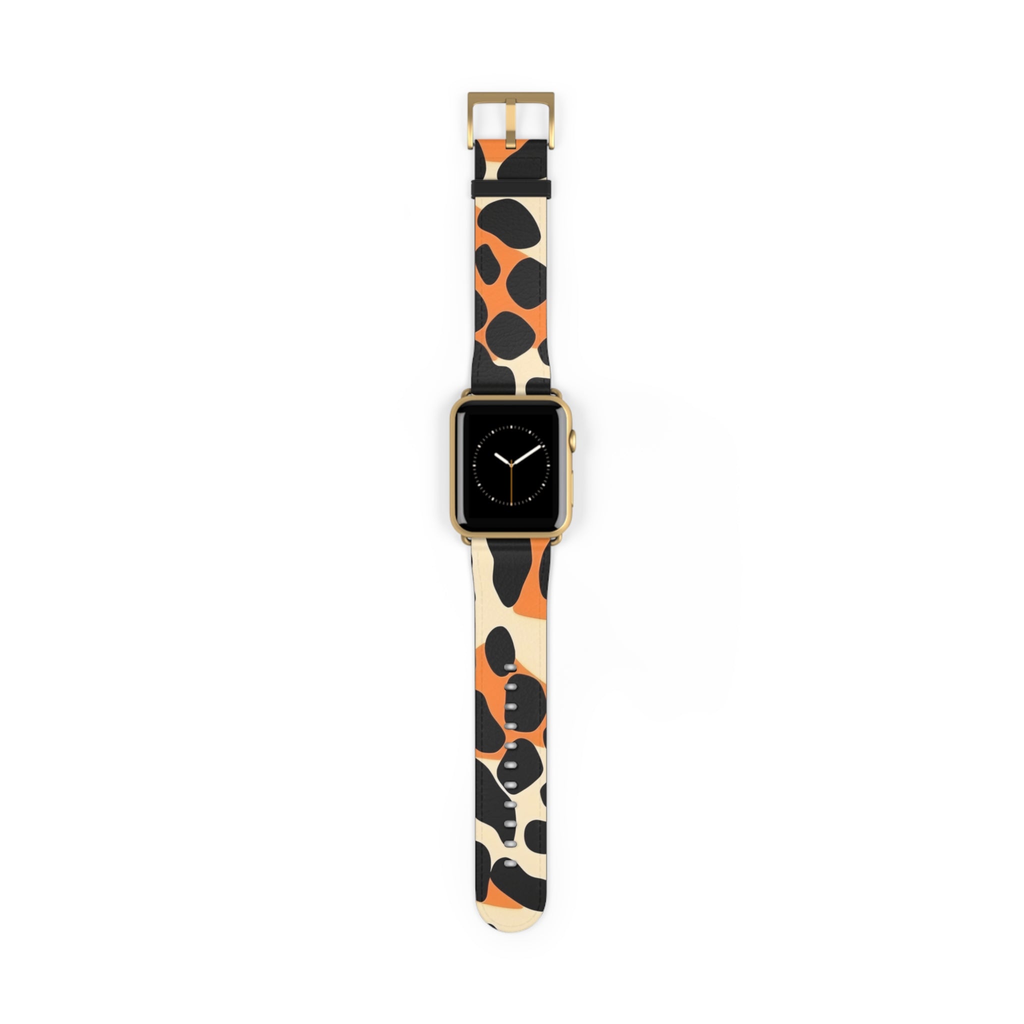 Leopard Print Apple Watch Band, Artsulli - Art is Long, Life is Short, Accessories, Size, 42 - 45 mm, Color, Gold Matte, , , 13254975046147792446