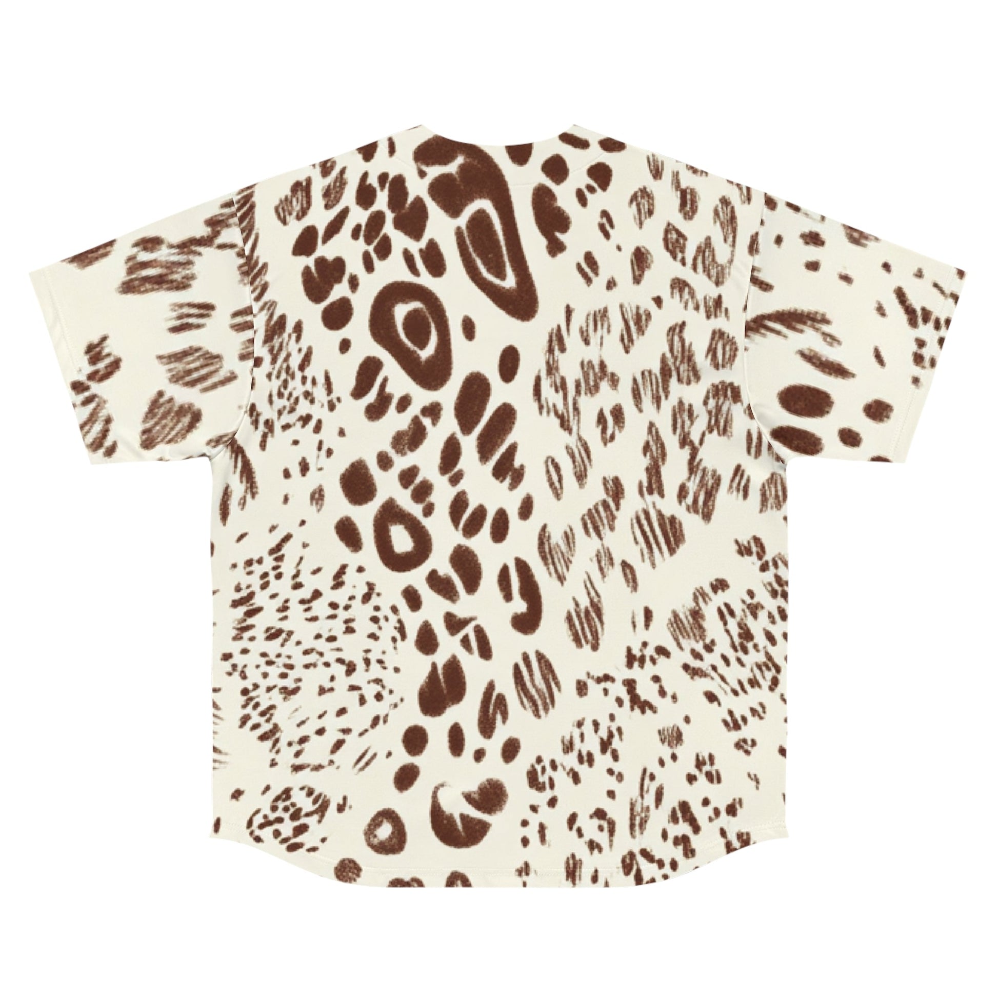 Leopard Print Baseball Jersey, Artsulli - Art is Long, Life is Short, All Over Prints, , , , , , , 