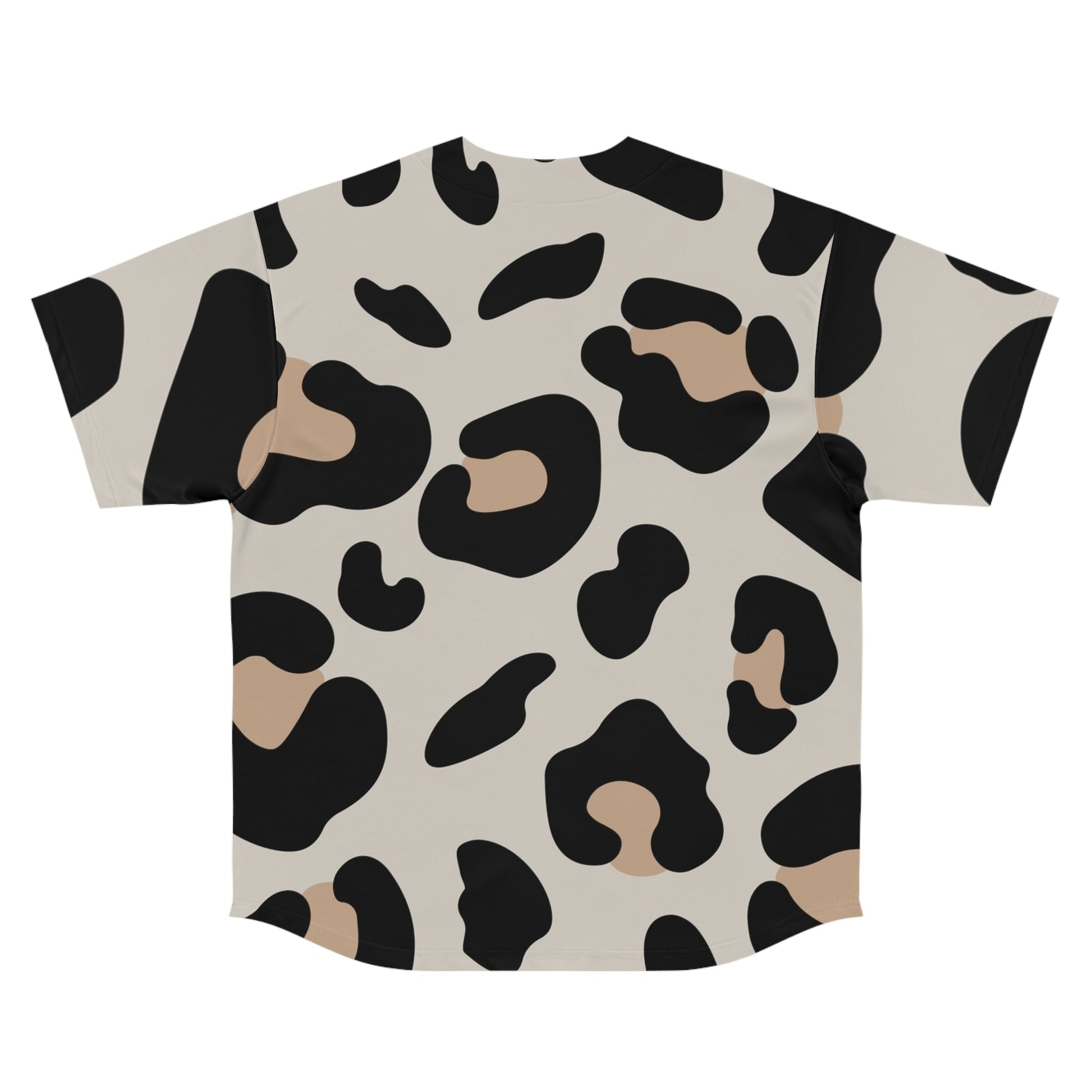 Leopard Print Button Up Baseball Jersey, Artsulli - Art is Long, Life is Short, All Over Prints, , , , , , , 