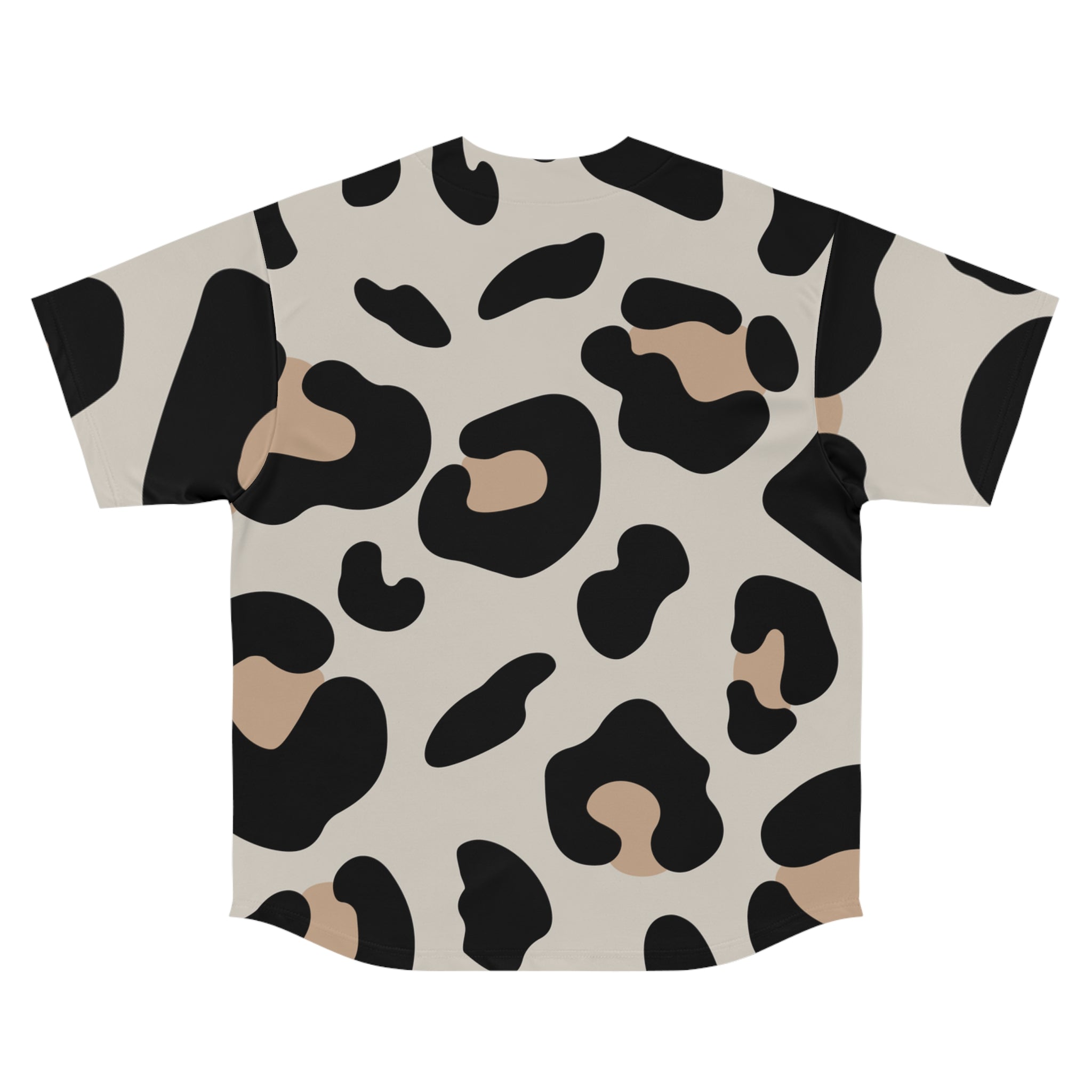Leopard Print Button Up Baseball Jersey, Artsulli - Art is Long, Life is Short, All Over Prints, , , , , , , 